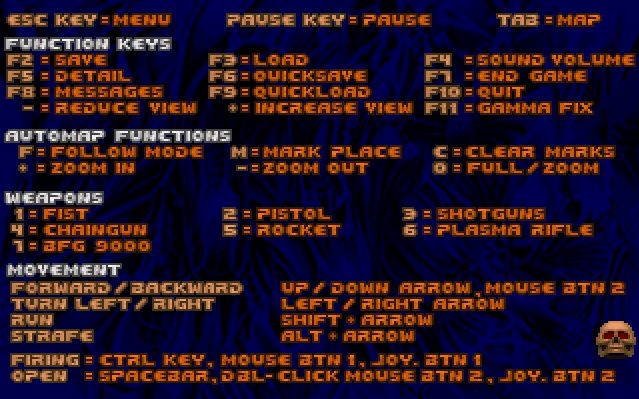 Doom II Keyboard Shortcuts